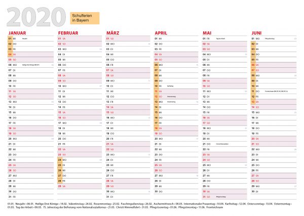 Tafelkalender 2020